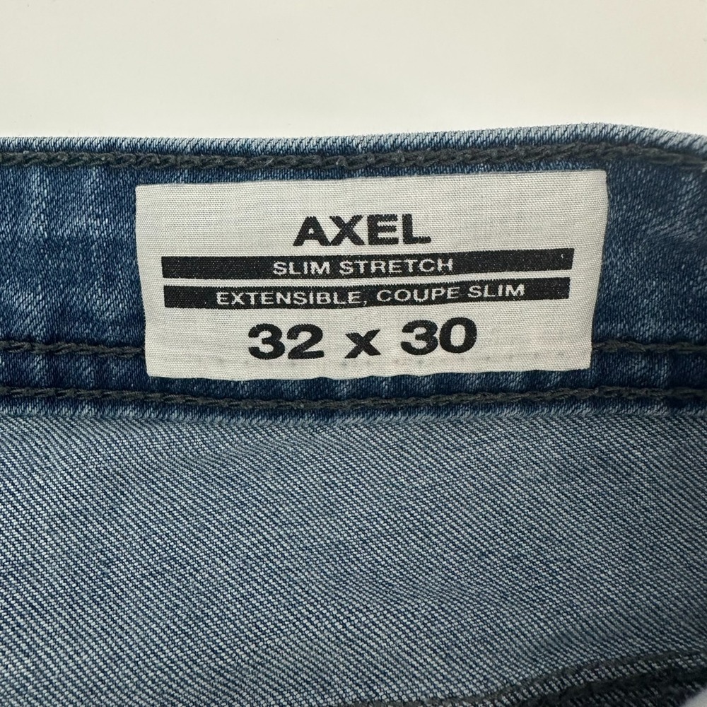 Buffalo David Bitton Axel Jeans Mens 32x30 Blue Denim Stretch Slim Fit 5-Pocket - Picture 6 of 10